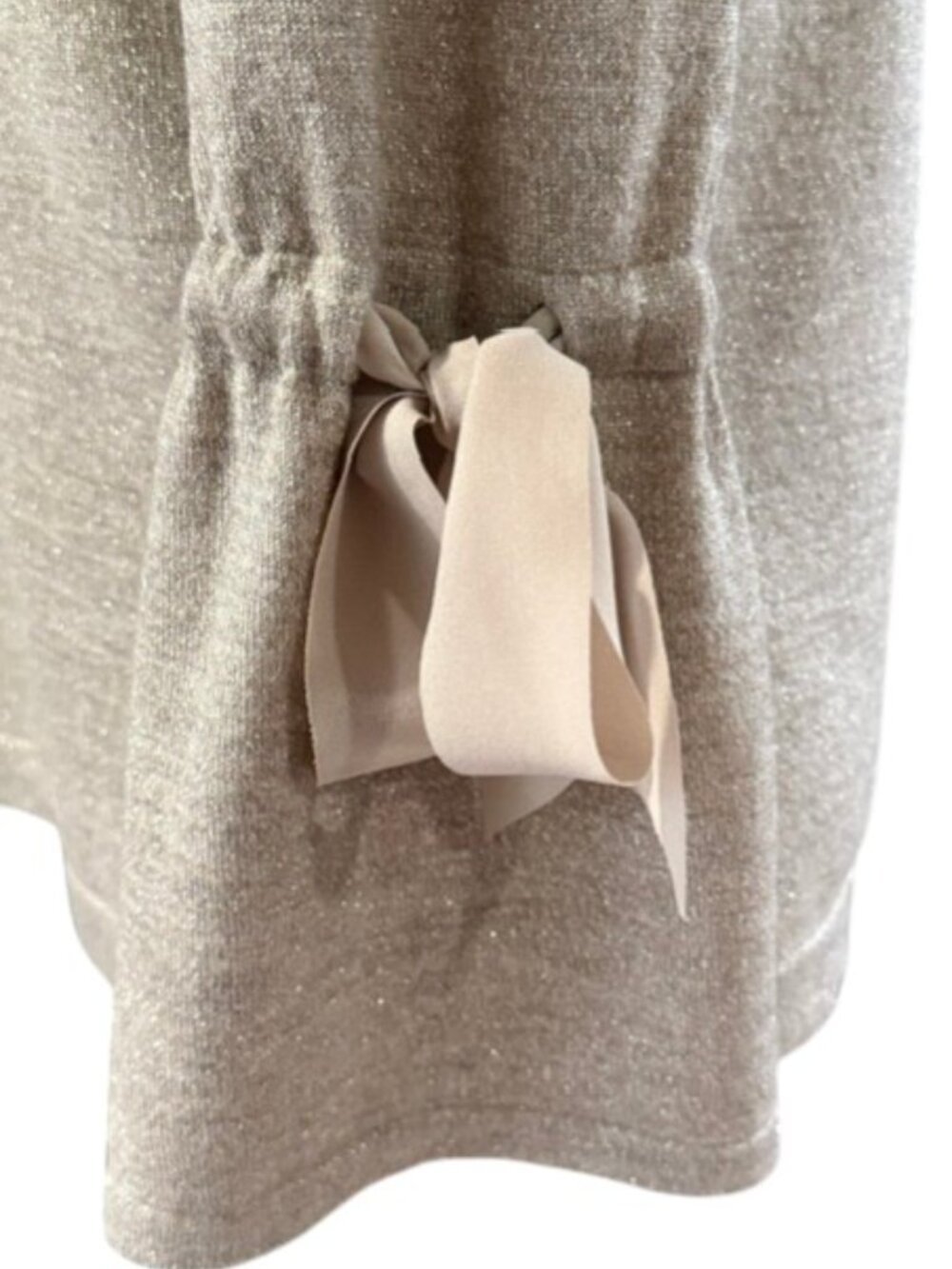 RSVP by Talbots Women Top Metallic Beige Merino Wool Bell Sleeves Petite Med EUC - Picture 9 of 16
